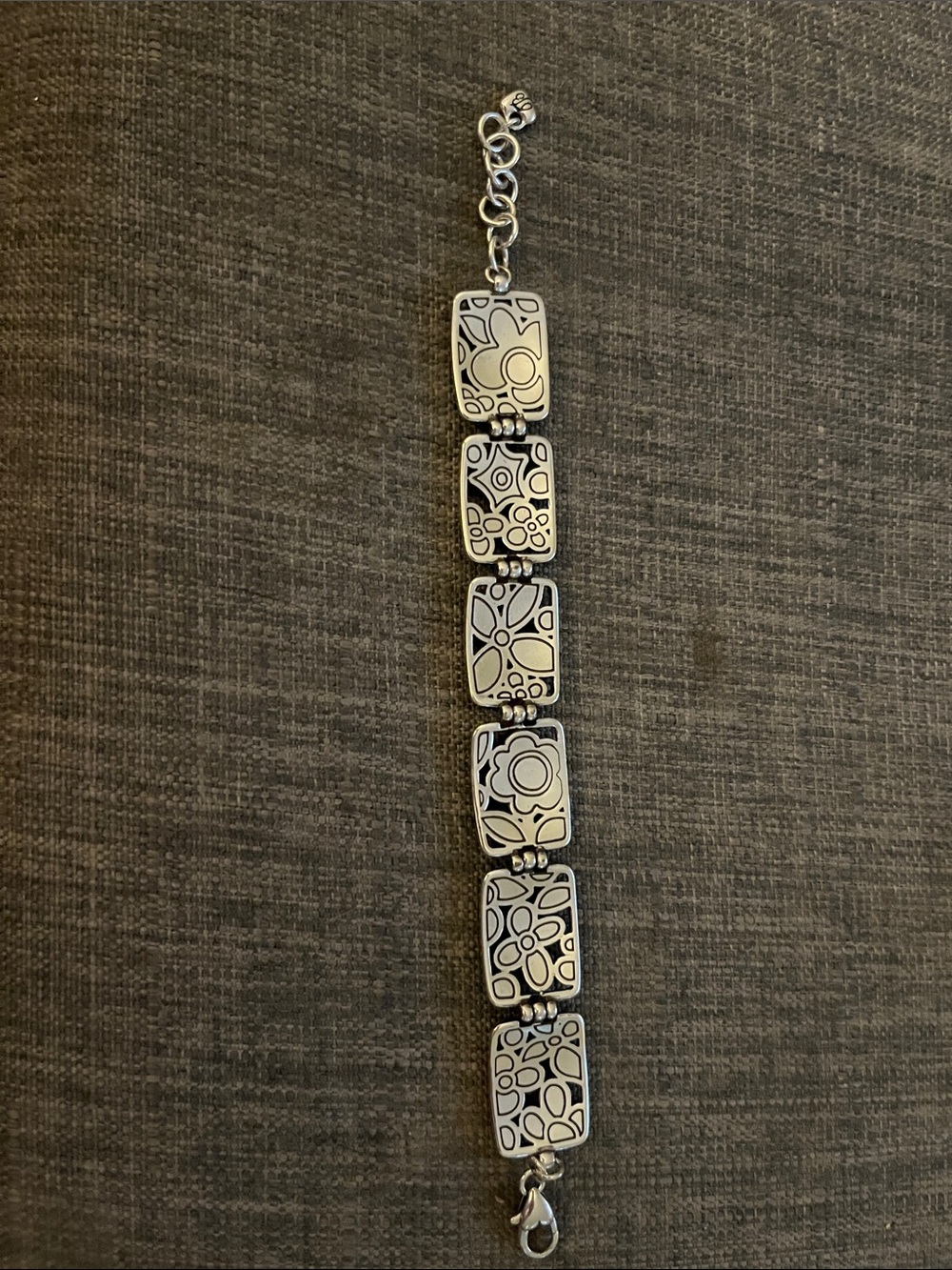 Brighton Silver/Multicolor Floral Enamel Bracelet - Yellow, Blue, Red - Picture 2 of 6
